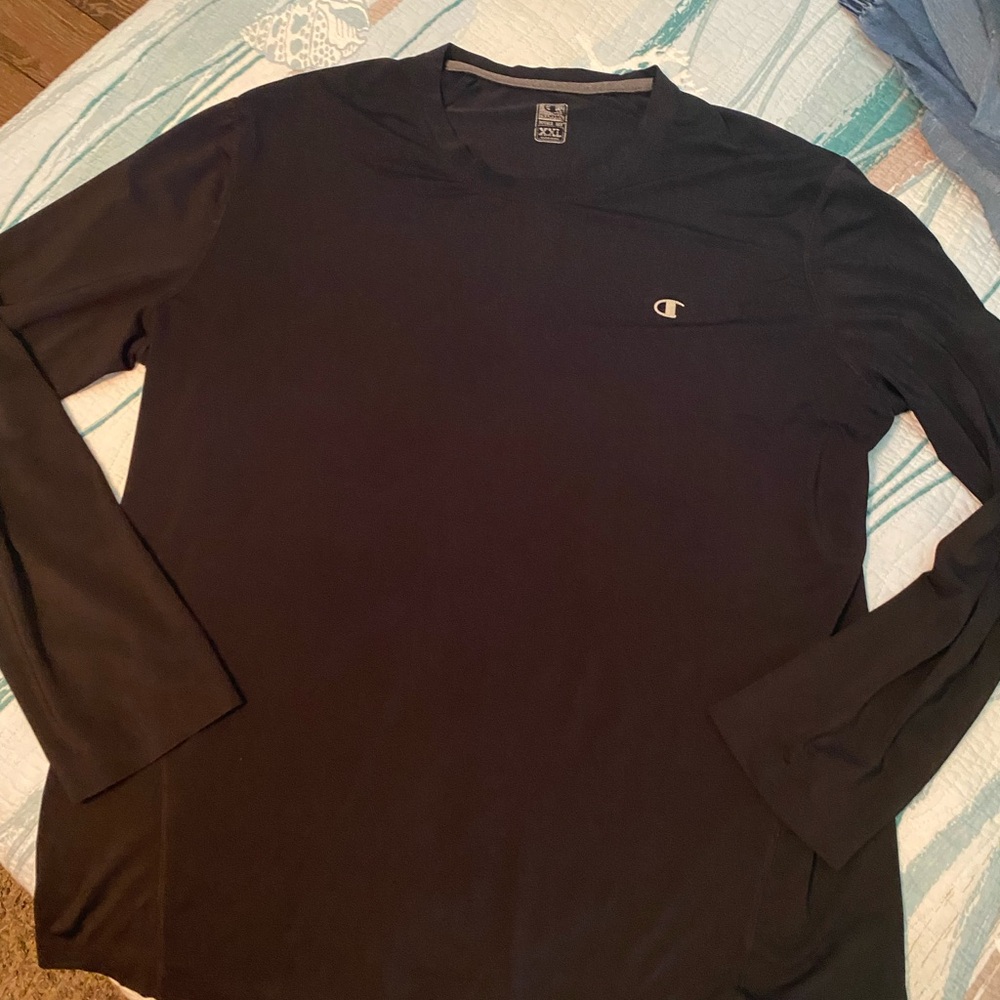 Champion Men's Black Long Sleeve Shirt XXL